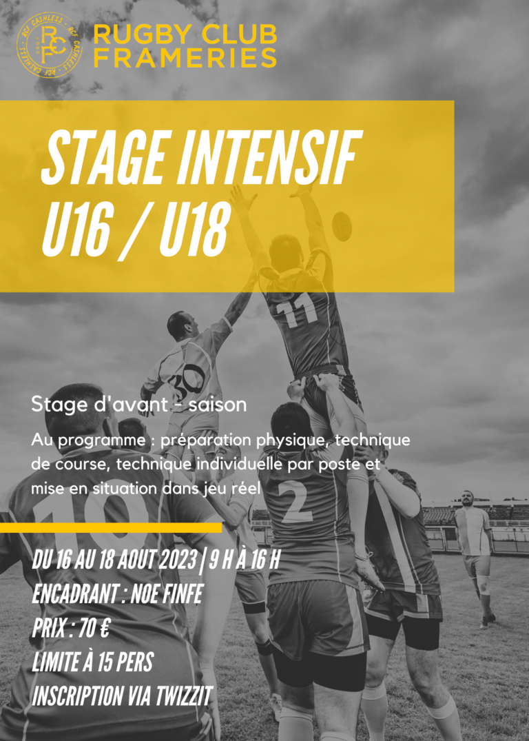 Stage d’avant saison U16/U18